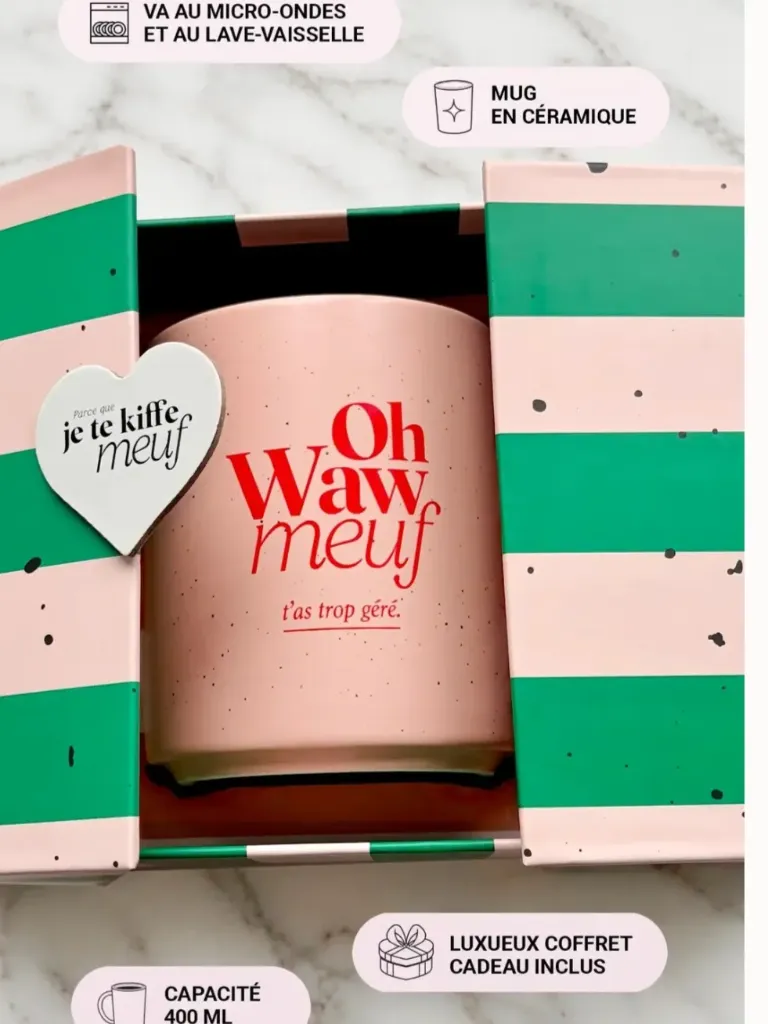 Mug « Oh Waw » boîte cadeau – Fortes