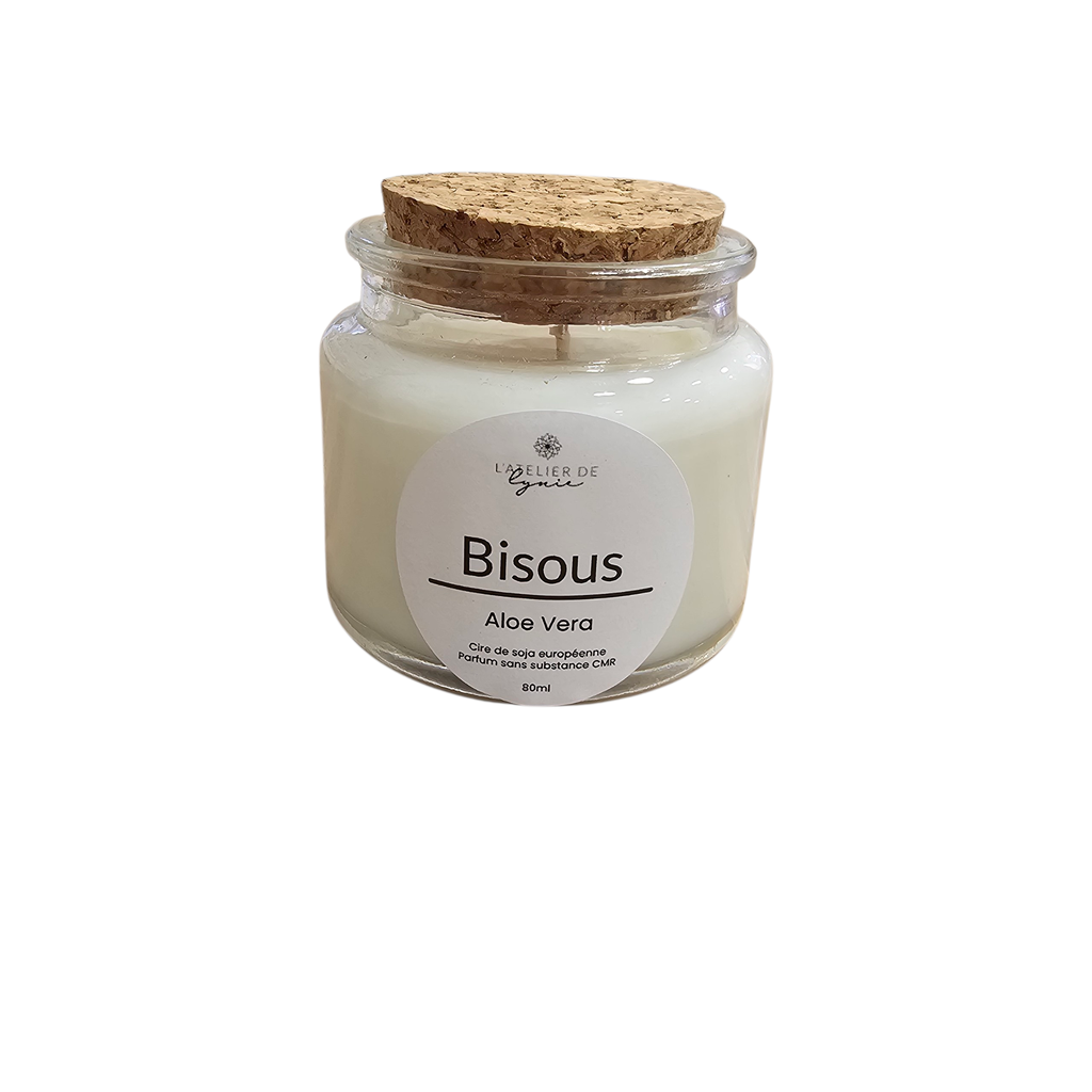 Petite bougie Artisanale - Bisous