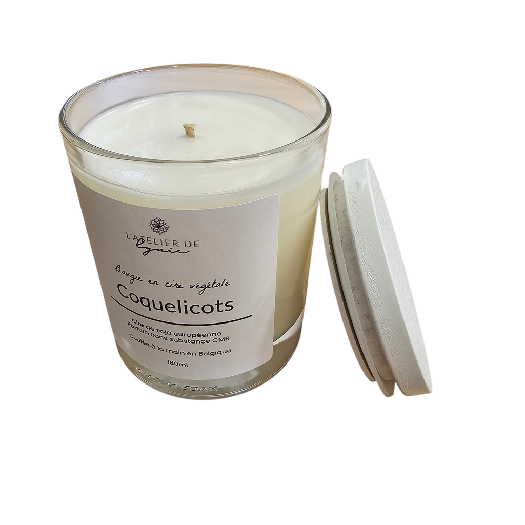 Bougie artisanale parfumée « Coquelicot » – Atelier de Lynie