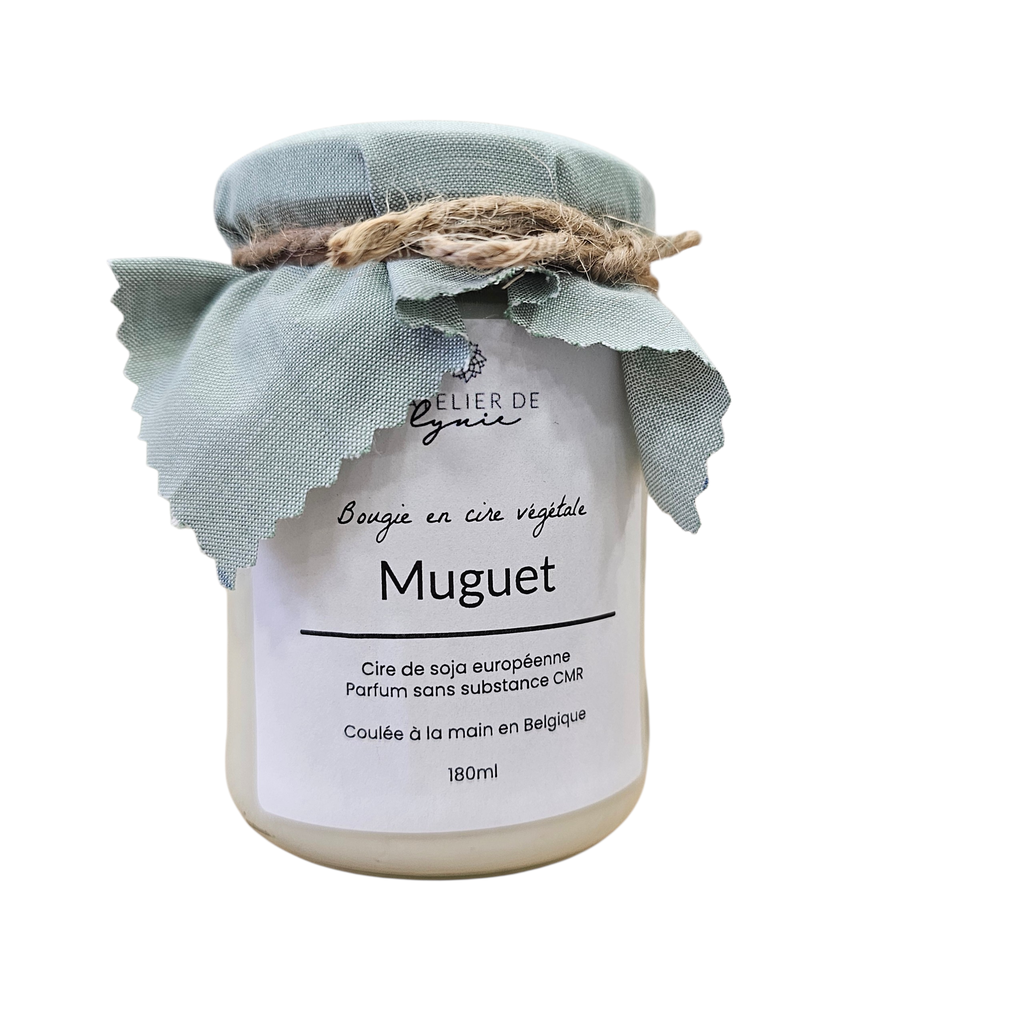 Bougie artisanale parfum Muguet – 180 ml | Atelier de Lynie