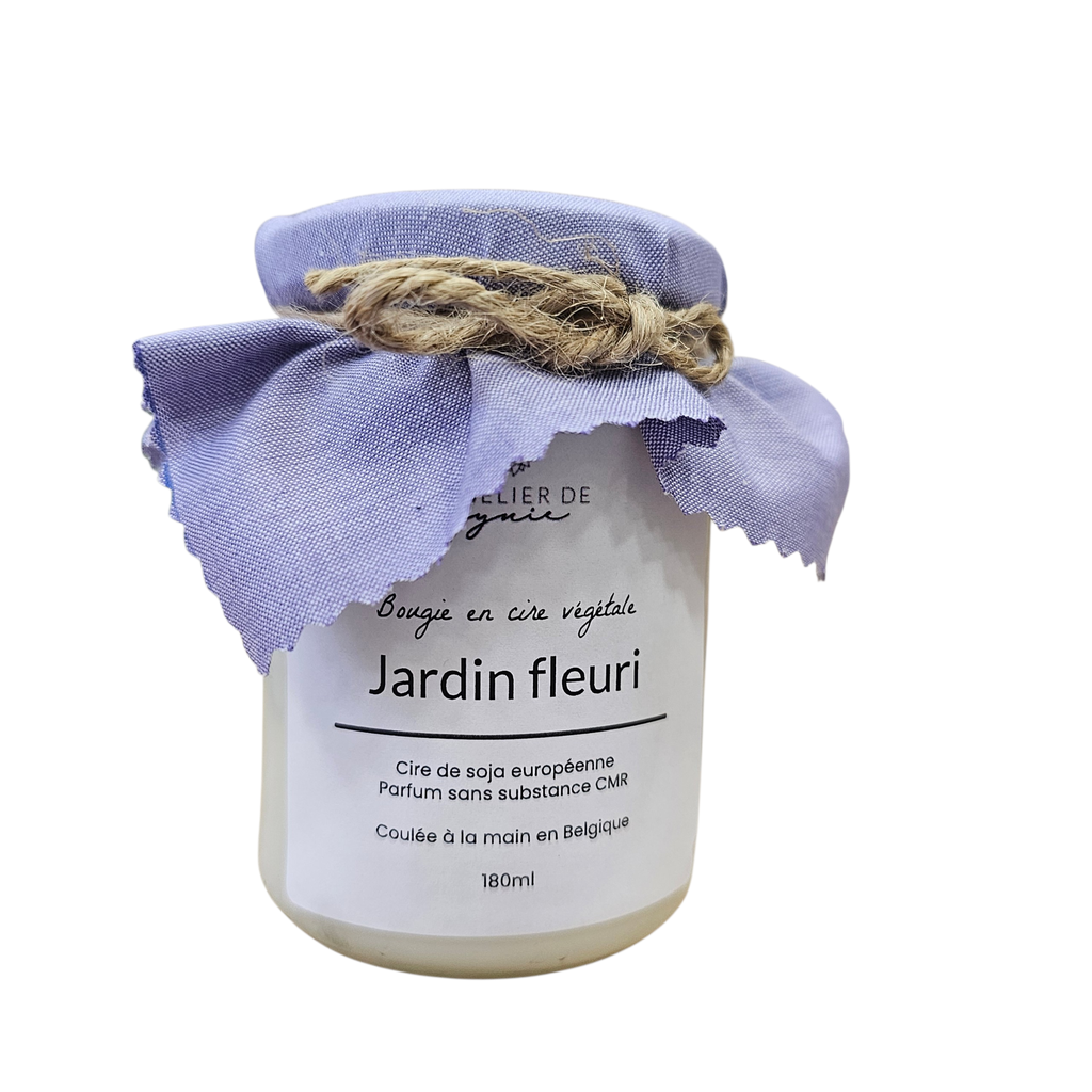 Bougie artisanale parfum Jardin fleuri – 180 ml | Atelier de Lynie