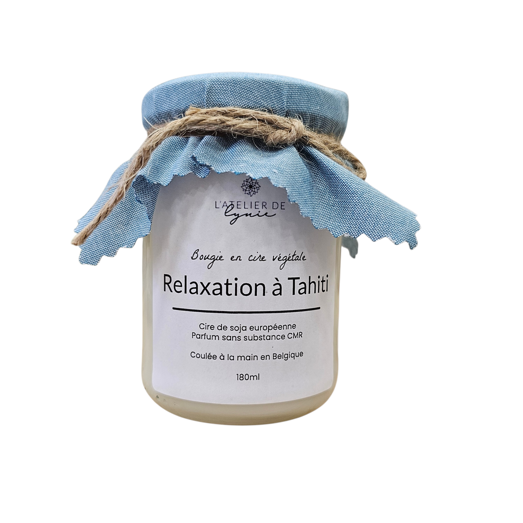 Bougie artisanale parfum Relaxation à Tahiti – 180 ml | Atelier de Lynie
