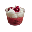 Bougie chantilly parfum Coquelicot – 180g | Bougie fleurie artisanale en cire de soja