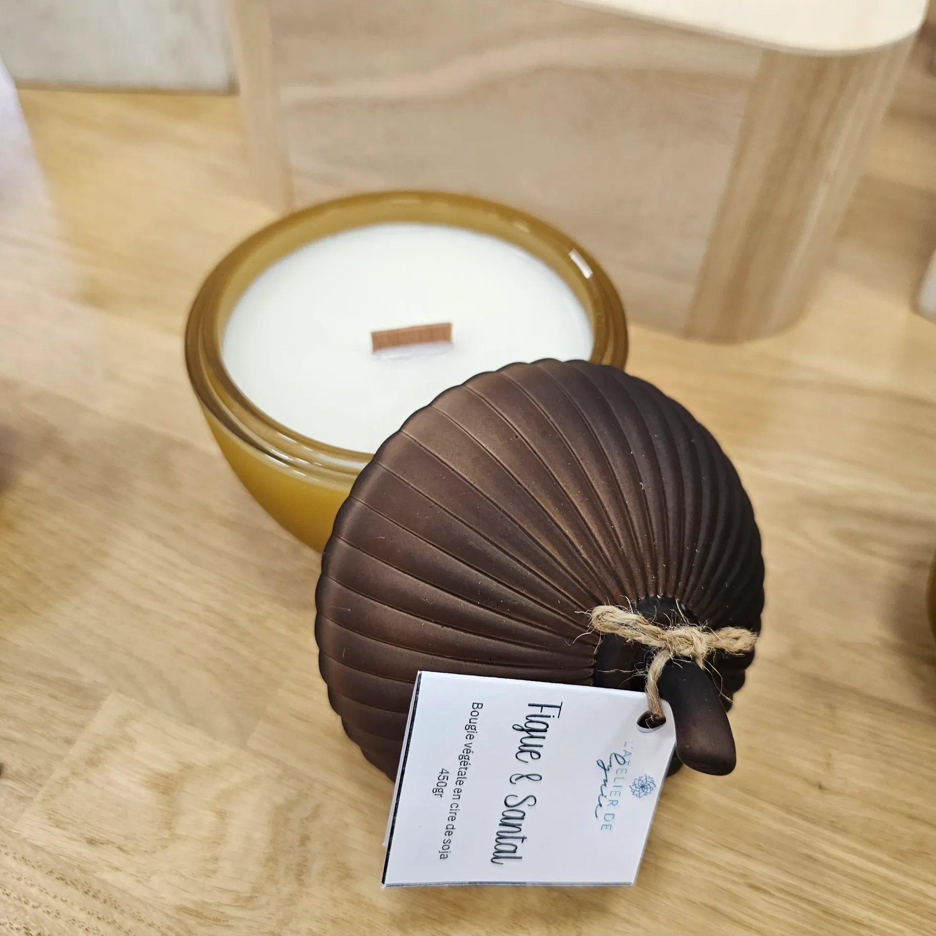Bougie artisanale Figue & Santal – Gland 430 g