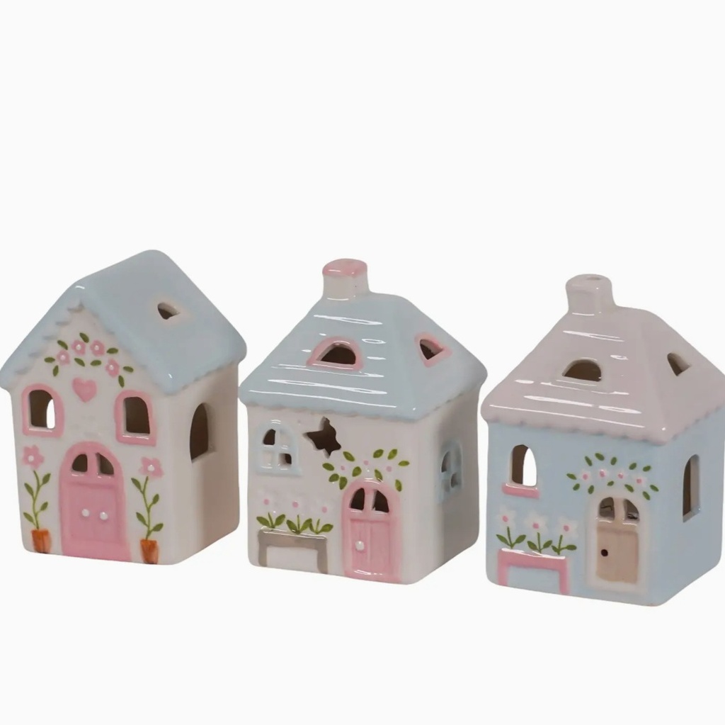 Mini maison Country en céramique LED 10 cm - Isabelle Rose