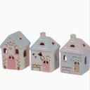 Mini maison Country en céramique LED 10 cm - Isabelle Rose