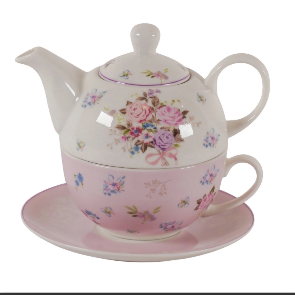 Service à thé Flora en porcelaine 400 ml - Isabelle Rose