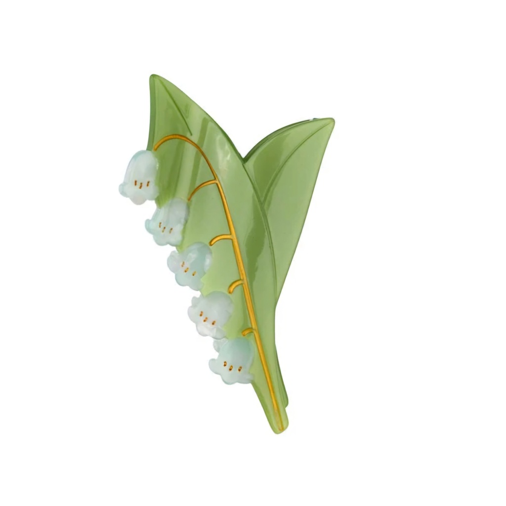 Pince à cheveux muguet Coucou Suzette – Accessoire cheveux fleuri en acétate – Marque française