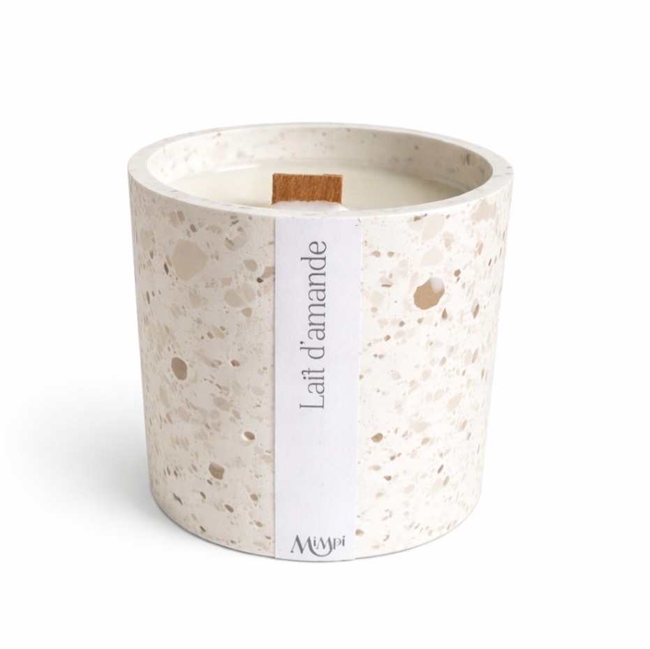 Bougie parfumée MIMPI – Lait d’amande | Bougie artisanale