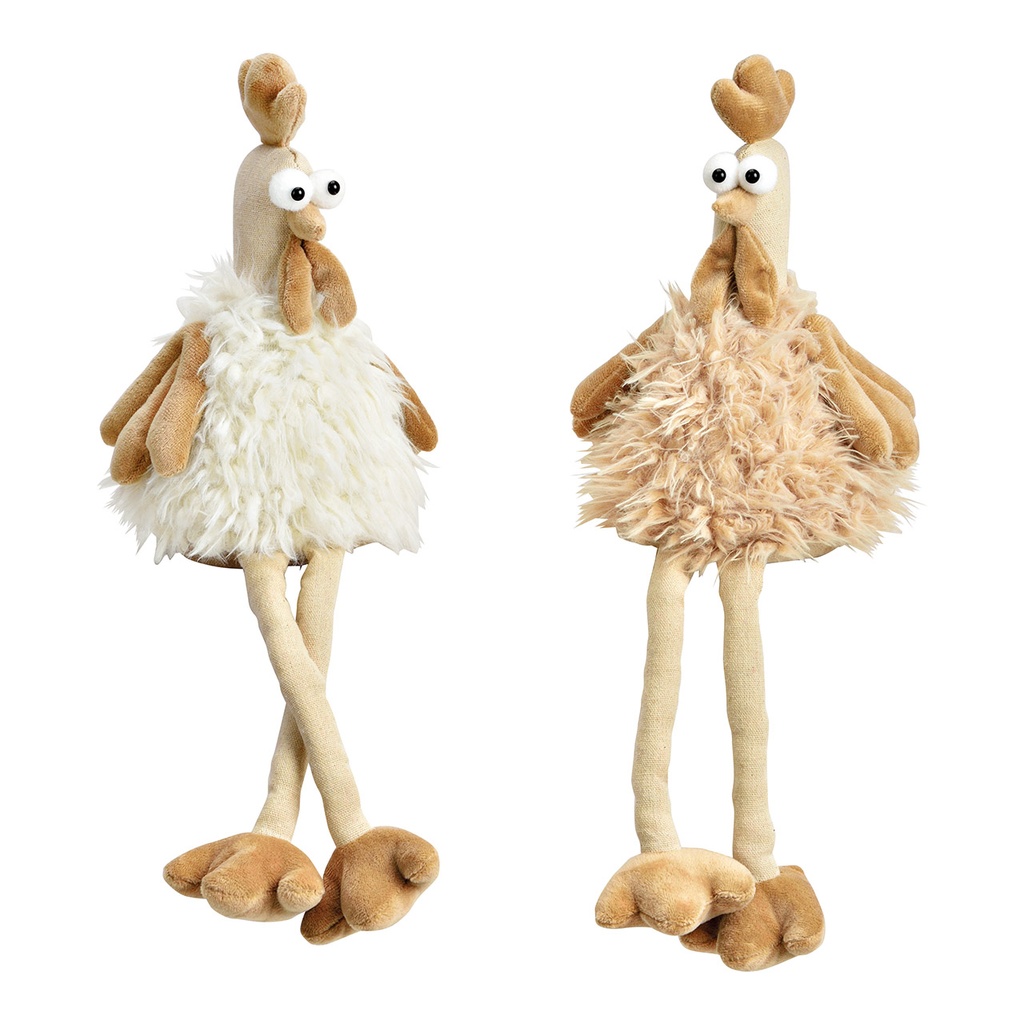 Poules en tissu décoratives Wurm – Décoration originale pour la maison