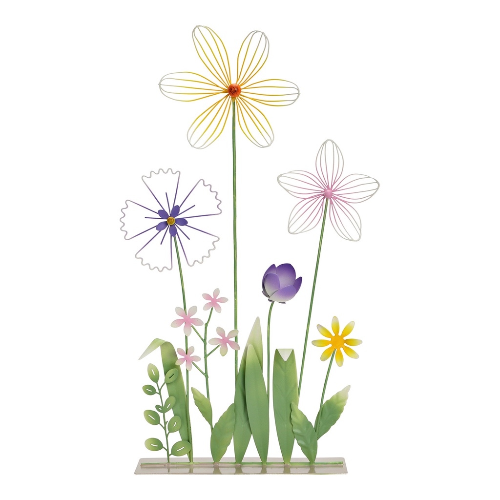 Fleurs en métal coloré Wurm – Décoration à poser