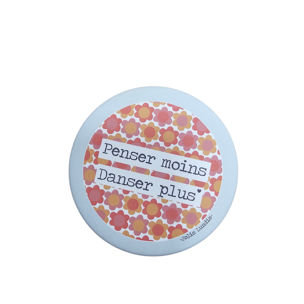 Miroir de poche " Penser moins" - Jolis Lundis