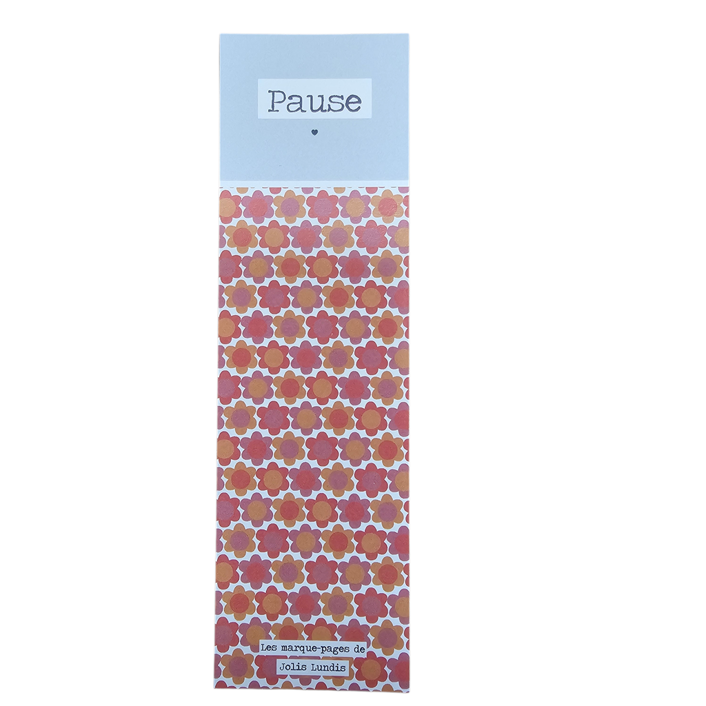 Marque-pages "Pause" de Jolis Lundis