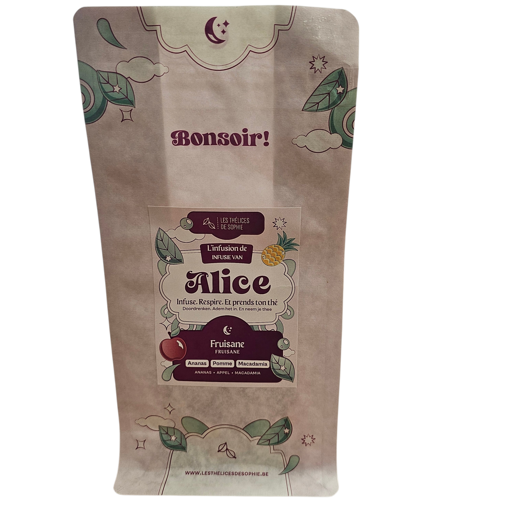 Infusion d’Alice – Fruisane pomme & caramel relaxante | Les Thélices de Sophie
