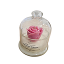 Bougie artisanale sous cloche Orchidée Blanche – Cire végétale vegan – Lynie