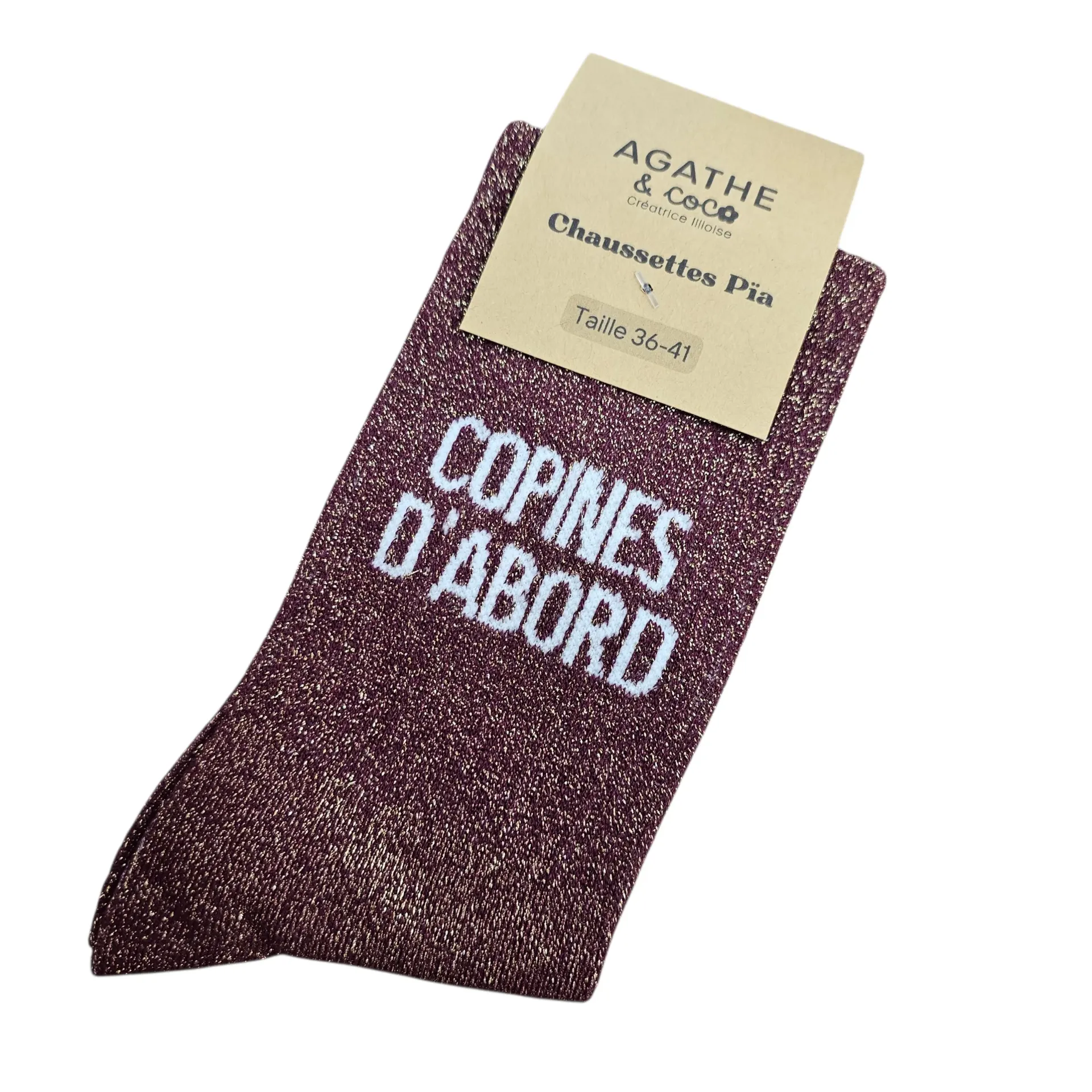 Chaussettes à Paillettes -Copines d'abord - made in France