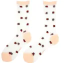 Chaussettes transparentes coccinelles – Coucou Suzette | Chaussettes femme fantaisie originales made in France