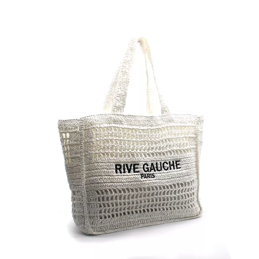 Sac Cabas Crochet Rive Gauche Blanc – Vimoda Paris