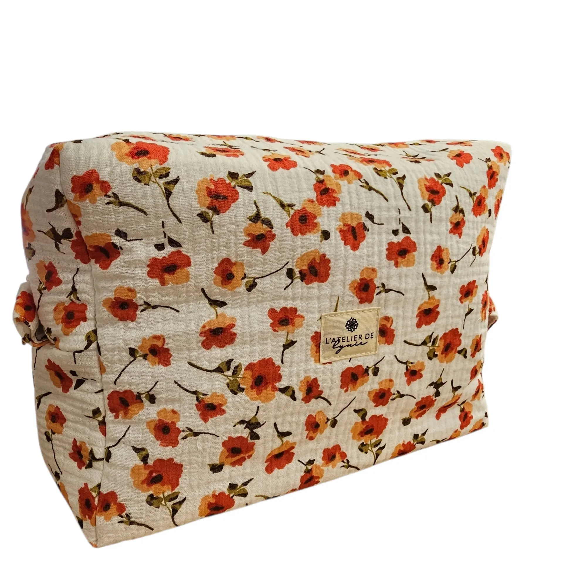 Grande Trousse de Toilette Coquelicots – Confection artisanale - Lynie