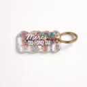 Porte-Clés Pailleté Merci du Fond du Cœur – Babelutte Atelier