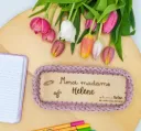 Plumier Ouvert Personnalisé au Crochet – Cadeau Institutrice & Enseignant