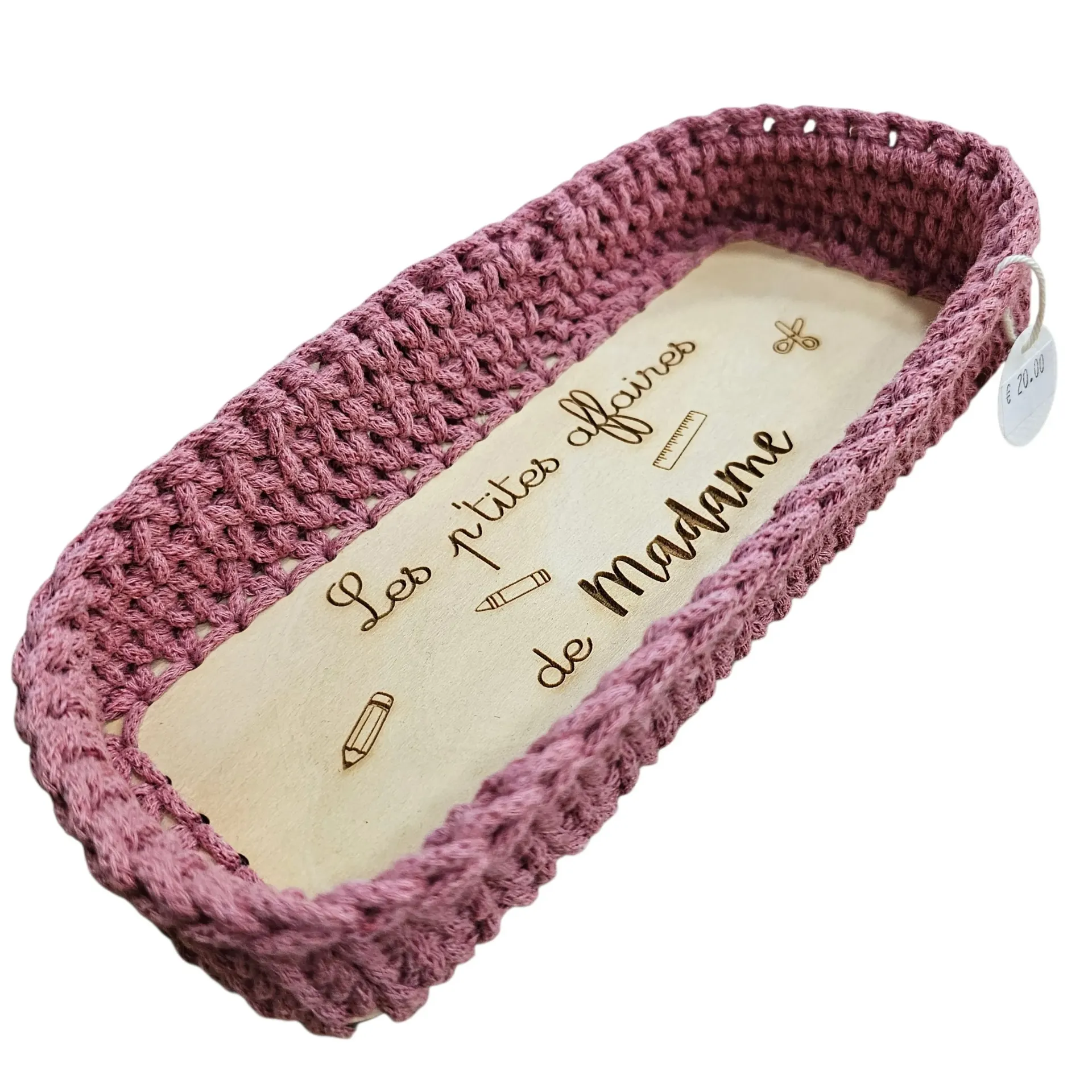Plumier Ouvert Rose "Les P'tites Affaires de Madame" – Cadeau Institutrice