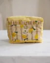 Collection Citron – Trousse artisanale à poches extérieures