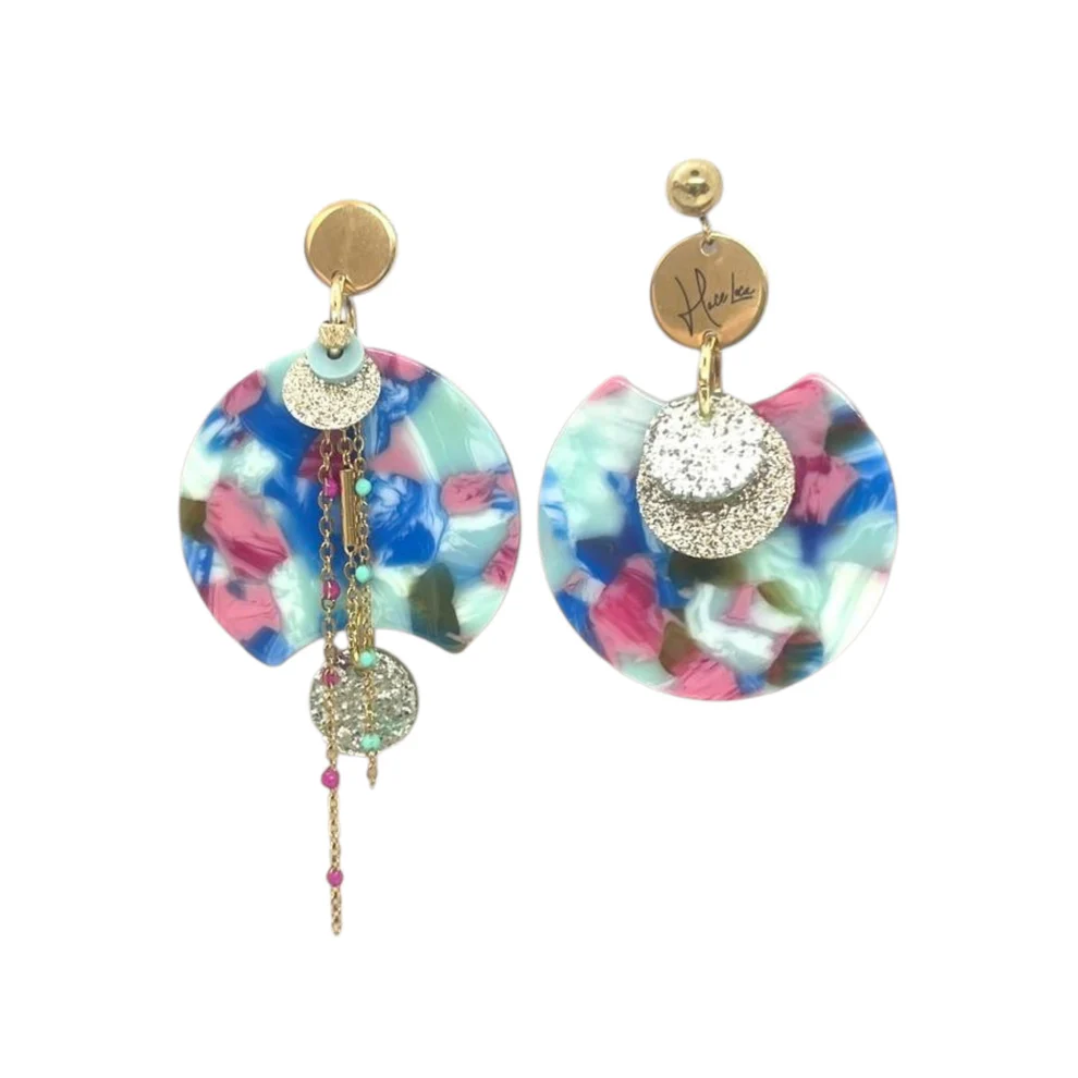 Boucles d’oreilles asymétriques Hace Loca (Réf 019) – Créatrice belge
