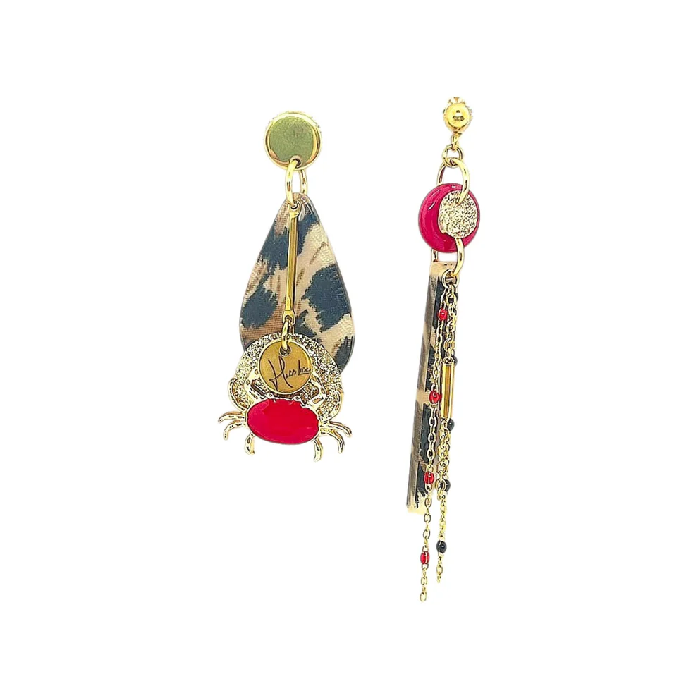 Boucles d’oreilles asymétriques Hace Loca (Réf 015) – Créatrice belge