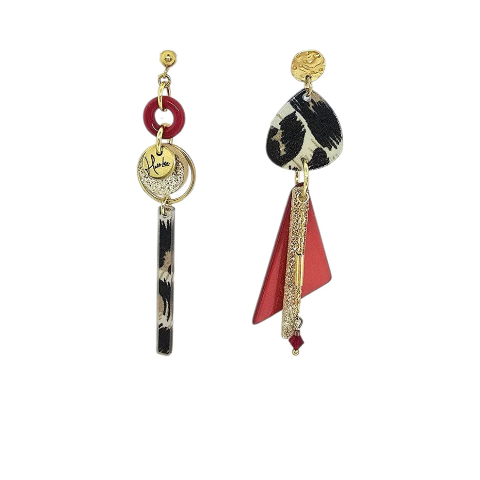 Boucles d’oreilles asymétriques Hace Loca (Réf 014) – Créatrice belge