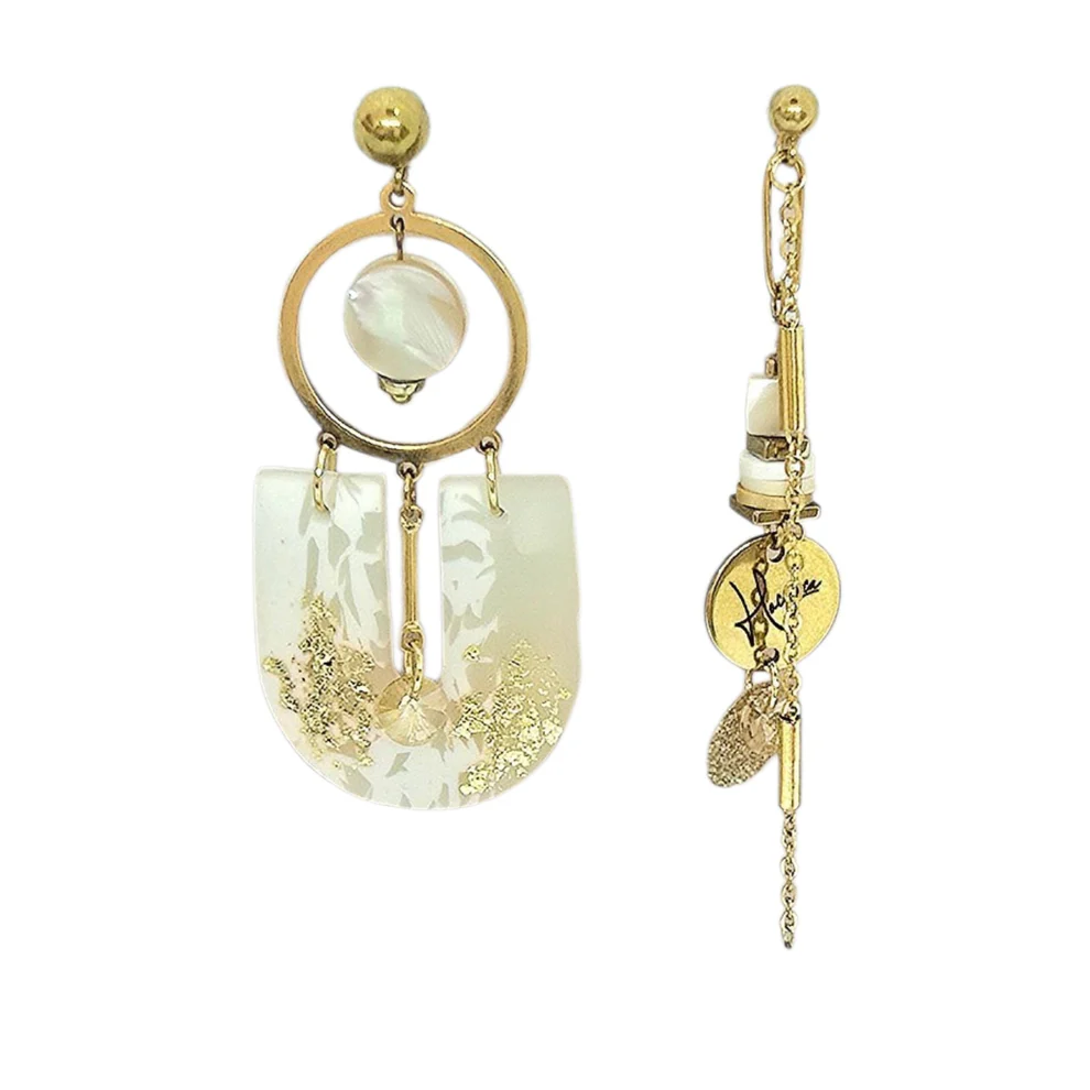 Boucles d’oreilles asymétriques Hace Loca (Réf 012) – Créatrice belge