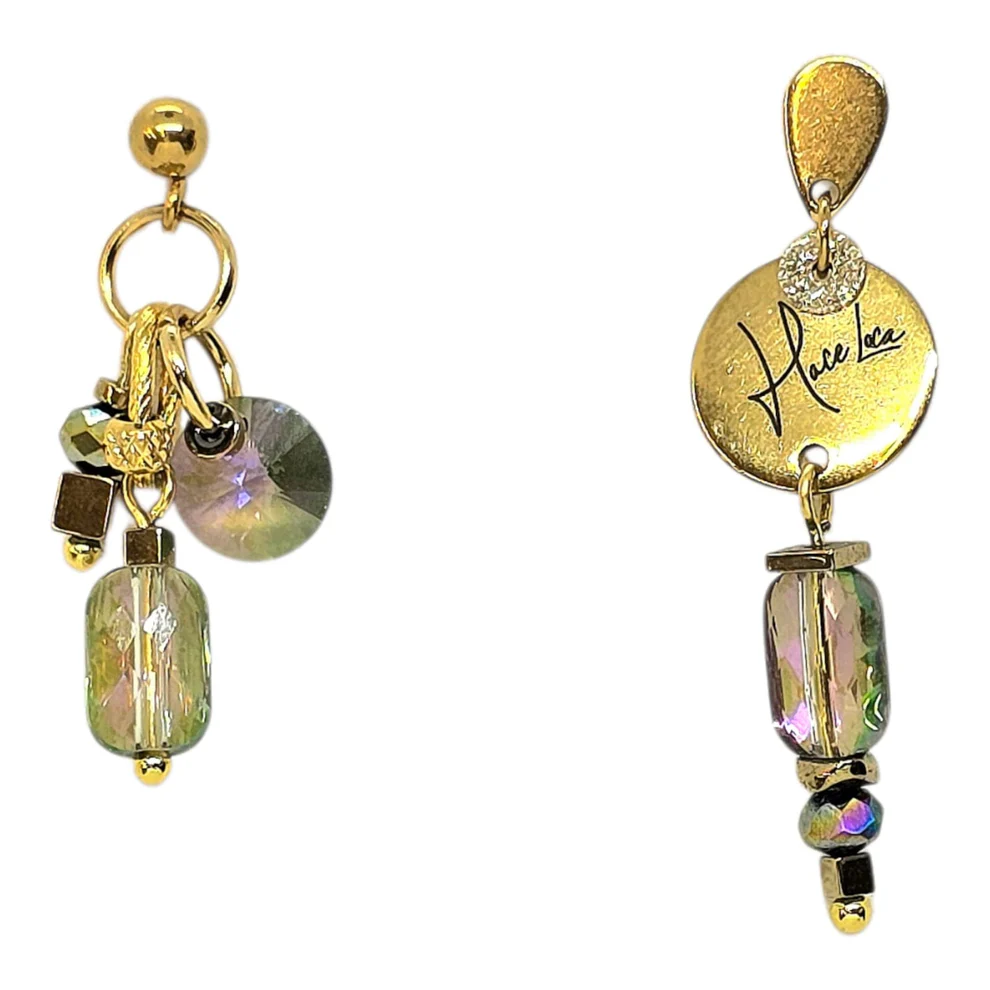 Boucles d’oreilles asymétriques Hace Loca (Réf 07) – Créatrice belge