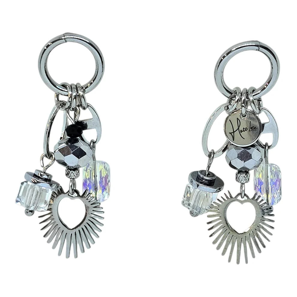 Boucles d’oreilles asymétriques Hace Loca (Réf 05) – Créatrice belge