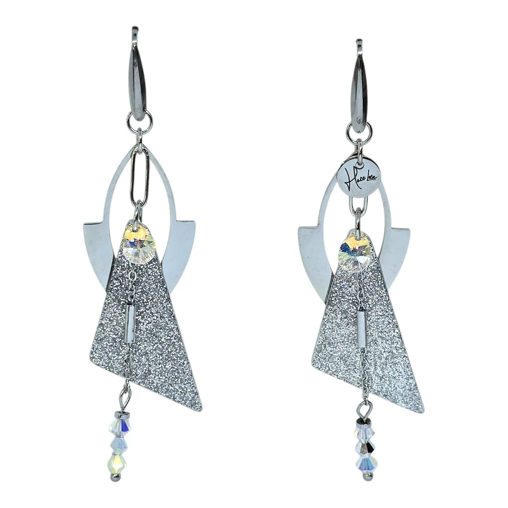 Boucles d’oreilles asymétriques Hace Loca (Réf 04) – Créatrice belge