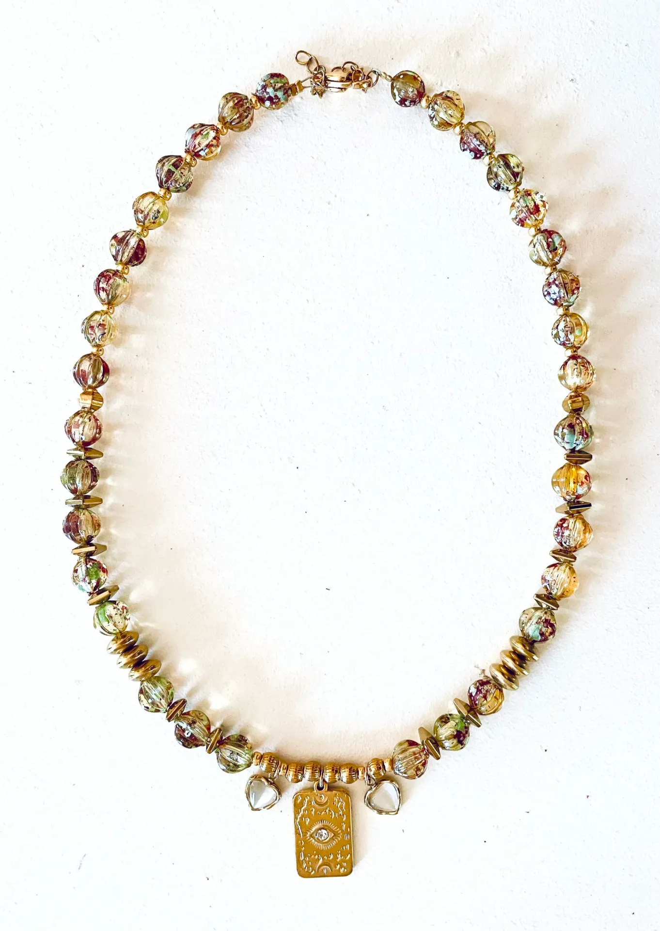 Collier Ambre beige Chouhuihui | Créatrice belge