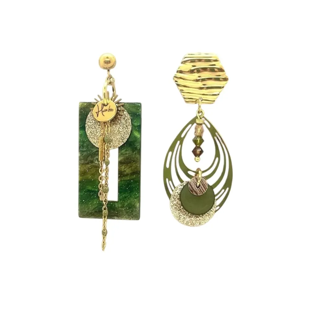 Boucles d’oreilles asymétriques Hace Loca – Créatrice belge