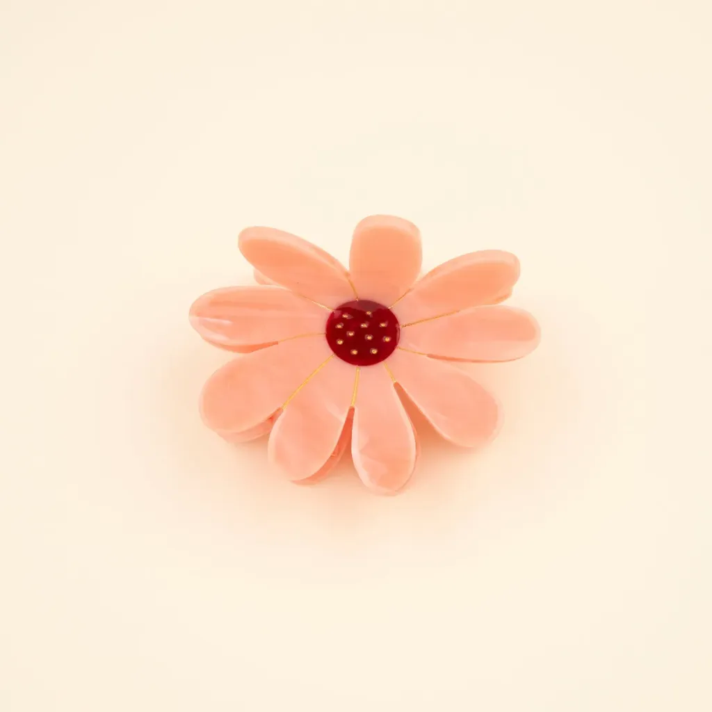 Pince à cheveux cosmos rose Coucou Suzette – Accessoire cheveux fleuri en acétate – Marque française