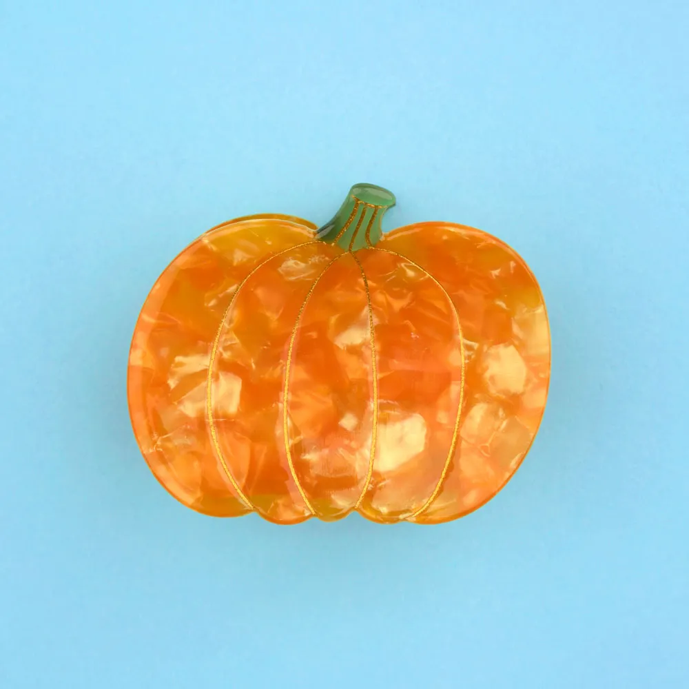 Pince à cheveux Citrouille - Coucou Suzette – Accessoire cheveux fleuri en acétate – Marque française
