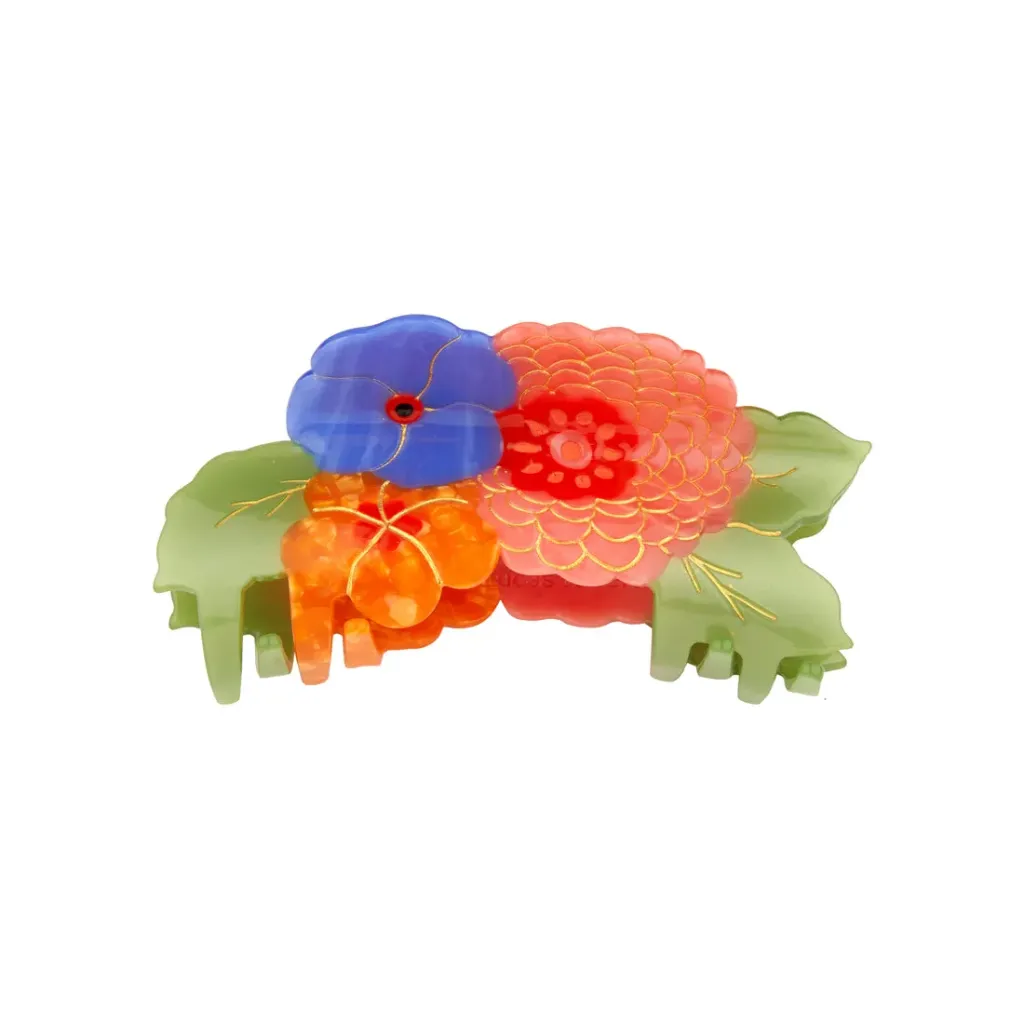 Pince à cheveux  Bouquet de fleurs - Coucou Suzette – Accessoire cheveux fleuri en acétate – Marque française