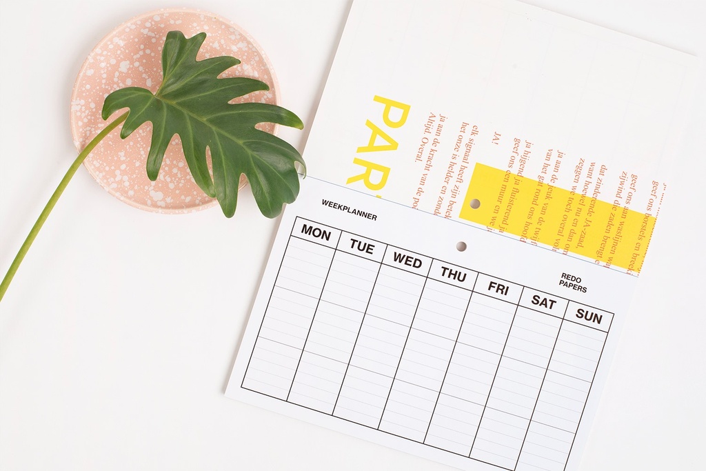 Redo papers - weekly planner