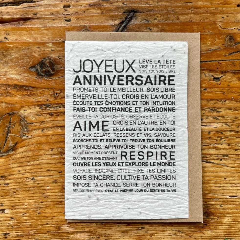 Lulu - Carte "Anniversaire " ensemencée