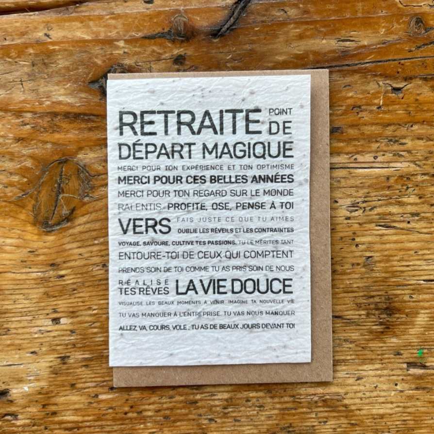 Lulu - Carte "retraite" ensemencée