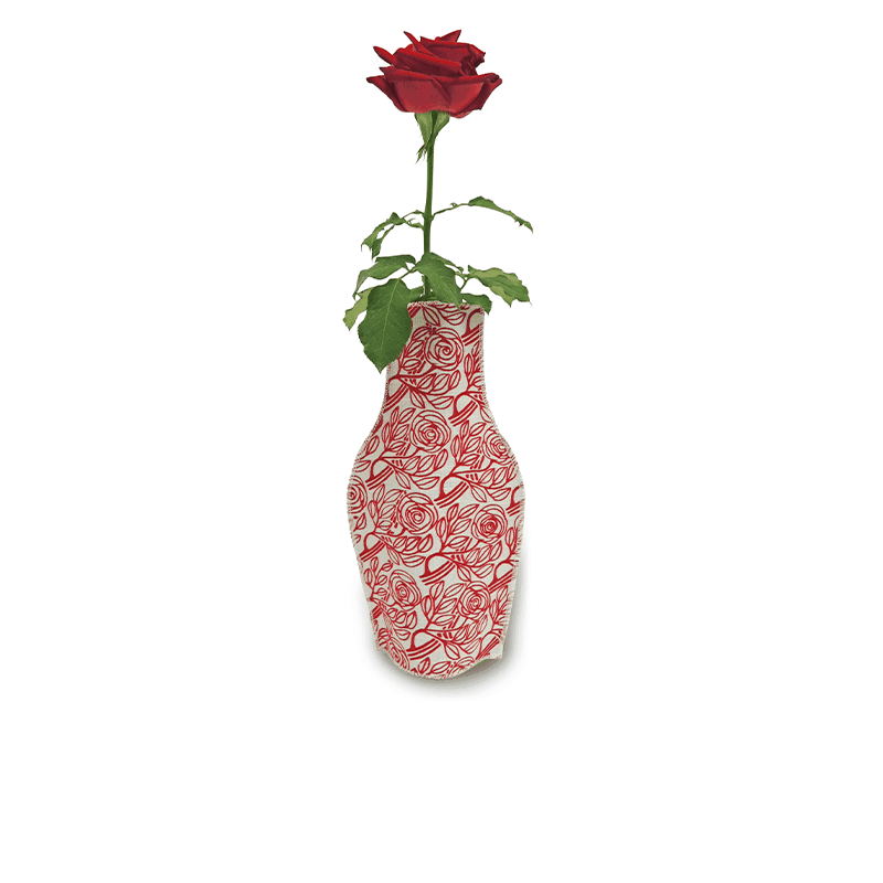 Coton flower vase roses