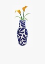 Coton flower vase bleu & blanc