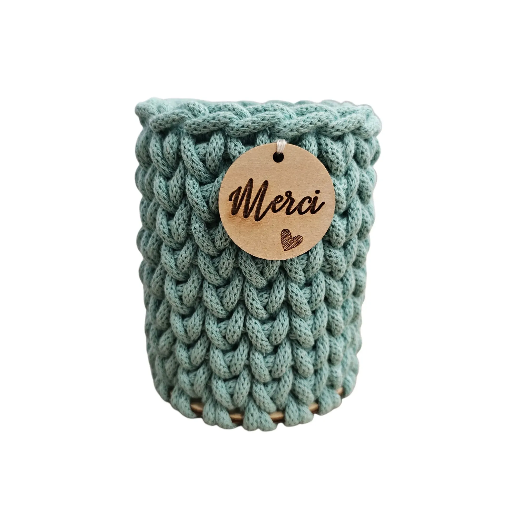 Pot à Crayons Bleu au Crochet – Cadeau de Fin d'Année pour Institutrice