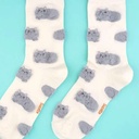 Coucou Suzette - Chaussettes chats gris