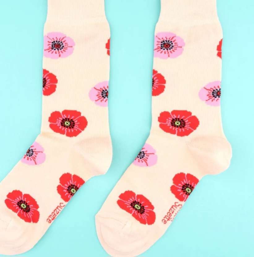 Coucou Suzette - Chaussettes coquelicots