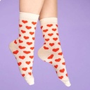 Coucou Suzette - Chaussettes cœurs rouges