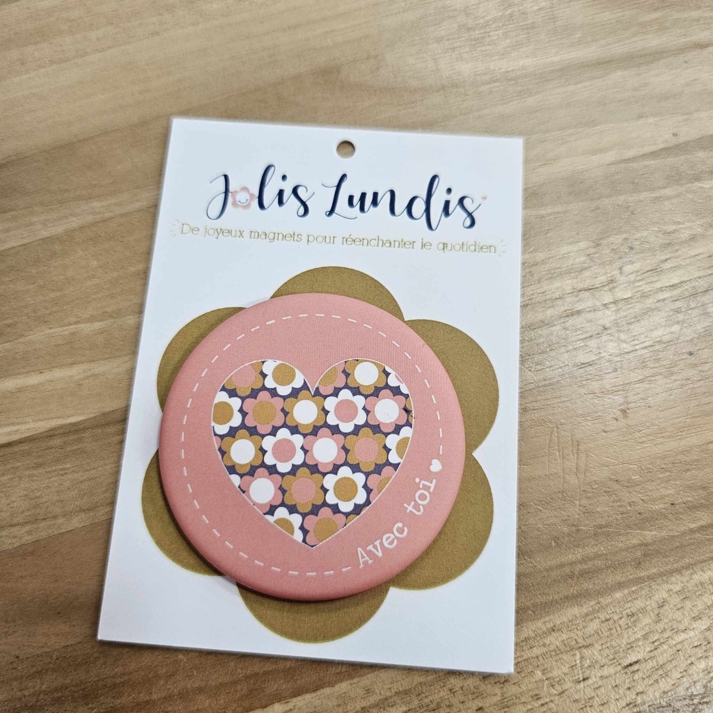 Jolis lundis - Magnet "Avec toi"