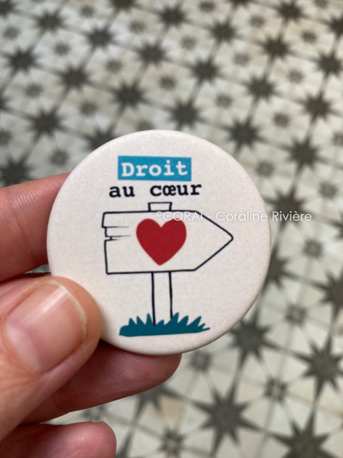 Coraï - badge "Droit au cœur"